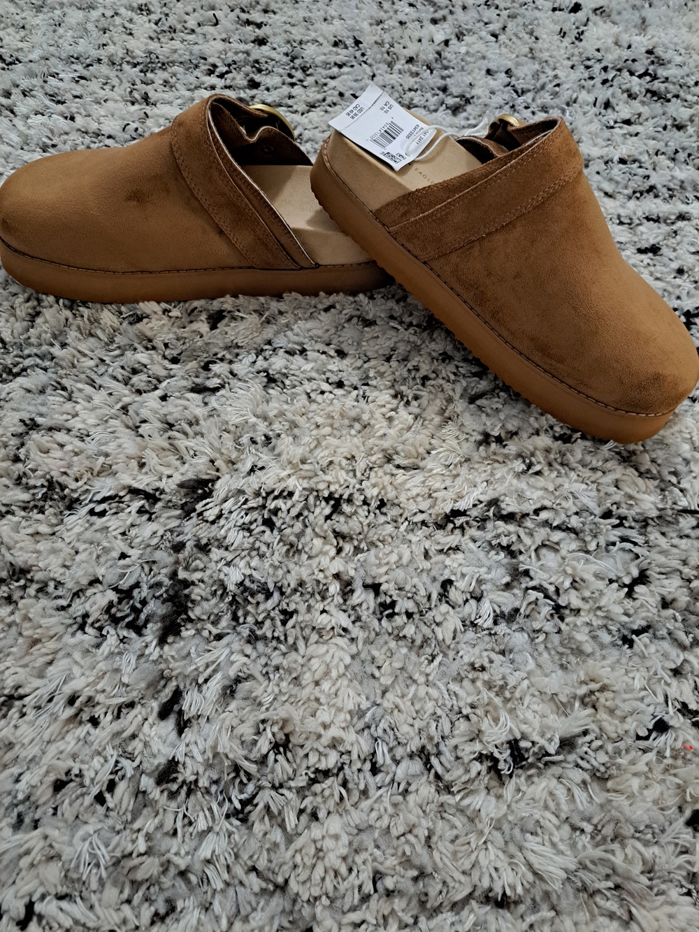 American Eagle Brown Buckle Mules Clogs Size 10